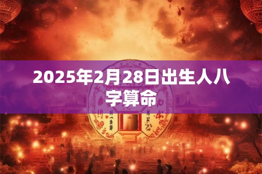 2025年2月28日出生人八字算命