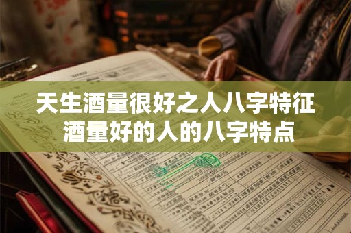 天生酒量很好之人八字特征 酒量好的人的八字特点