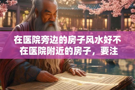 在医院旁边的房子风水好不 在医院附近的房子，要注意这几点风水禁忌