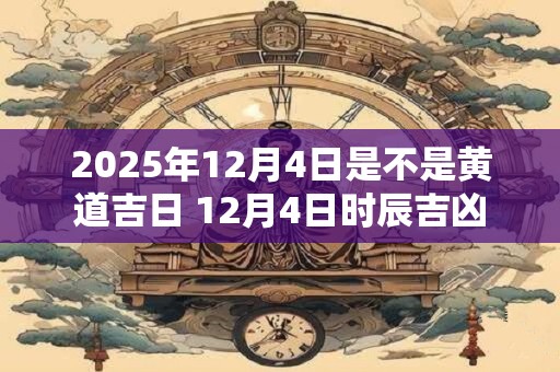 2025年12月4日是不是黄道吉日 12月4日时辰吉凶 2025年12月4日是不是黄道吉日 12月4日时辰吉凶