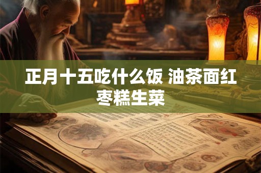 正月十五吃什么饭 油茶面红枣糕生菜