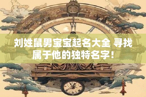 刘姓鼠男宝宝起名大全 寻找属于他的独特名字！