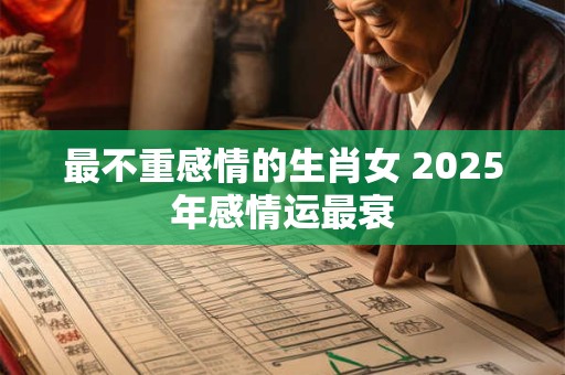 最不重感情的生肖女 2025年感情运最衰