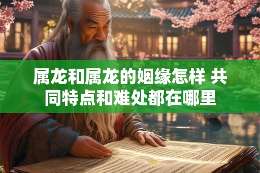 属龙和属龙的姻缘怎样 共同特点和难处都在哪里