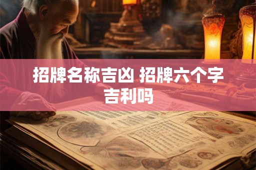 招牌名称吉凶 招牌六个字吉利吗
