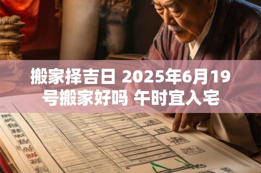 搬家择吉日 2025年6月19号搬家好吗 午时宜入宅