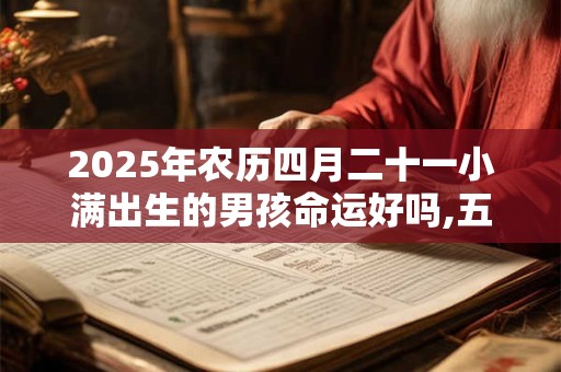 2025年农历四月二十一小满出生的男孩命运好吗,五行如何？