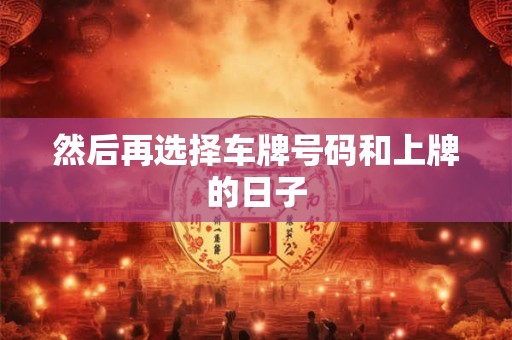 然后再选择车牌号码和上牌的日子