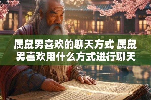属鼠男喜欢的聊天方式 属鼠男喜欢用什么方式进行聊天