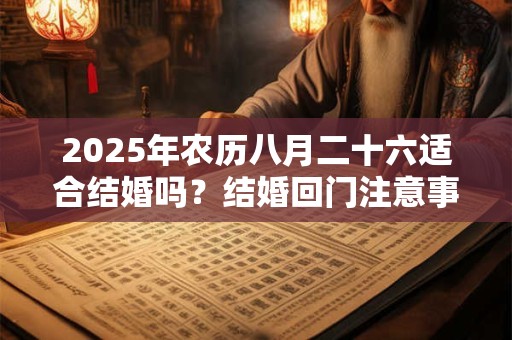 2025年农历八月二十六适合结婚吗？结婚回门注意事项