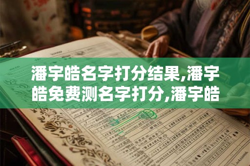 潘宇皓名字打分结果,潘宇皓免费测名字打分,潘宇皓周易免费测名字打分