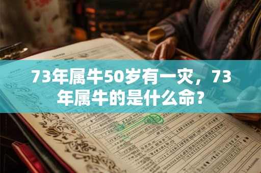 73年属牛50岁有一灾，73年属牛的是什么命？