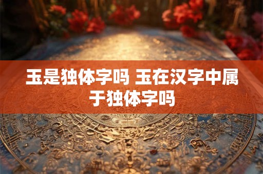 玉是独体字吗 玉在汉字中属于独体字吗 玉是独体字吗 玉在汉字中属于独体字吗