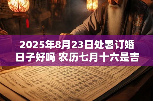2025年8月23日处暑订婚日子好吗 农历七月十六是吉日吗