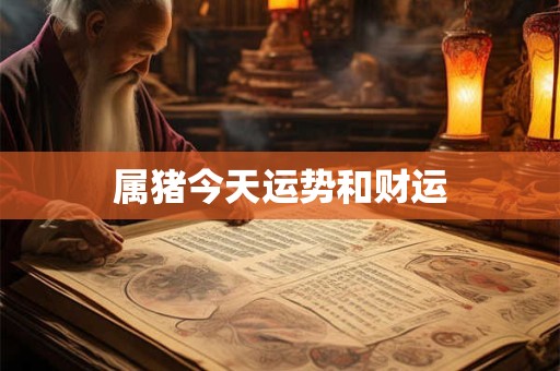 属猪今天运势和财运