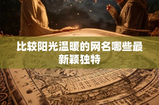 比较阳光温暖的网名哪些最新颖独特