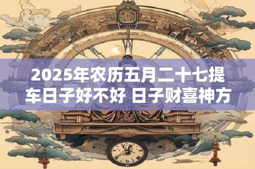 2025年农历五月二十七提车日子好不好 日子财喜神方位