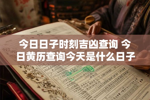 今日日子时刻吉凶查询 今日黄历查询今天是什么日子
