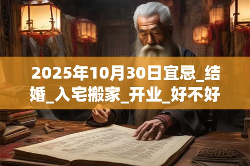 2025年10月30日宜忌_结婚_入宅搬家_开业_好不好？