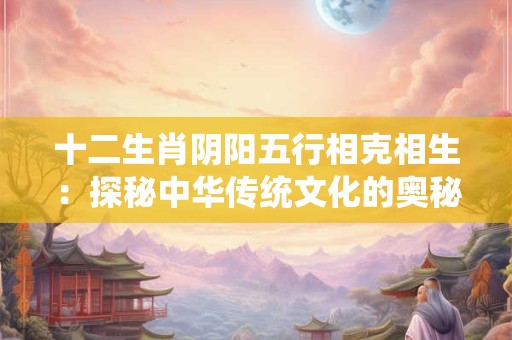 十二生肖阴阳五行相克相生：探秘中华传统文化的奥秘