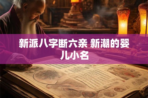 新派八字断六亲 新潮的婴儿小名