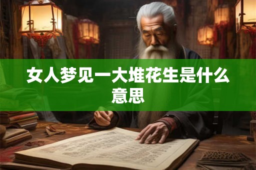 女人梦见一大堆花生是什么意思