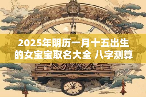 2025年阴历一月十五出生的女宝宝取名大全 八字测算