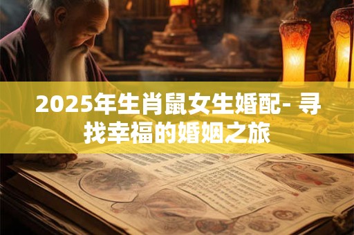 2025年生肖鼠女生婚配- 寻找幸福的婚姻之旅