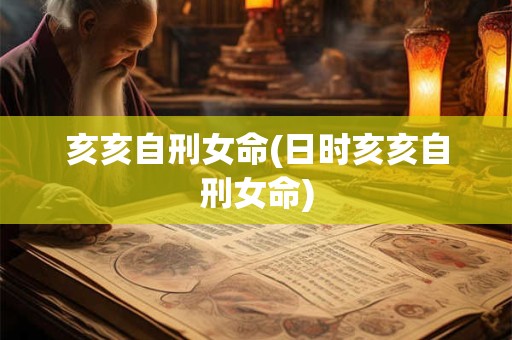 亥亥自刑女命(日时亥亥自刑女命)