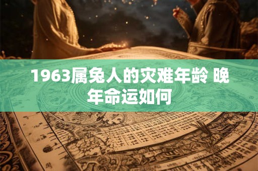 1963属兔人的灾难年龄 晚年命运如何