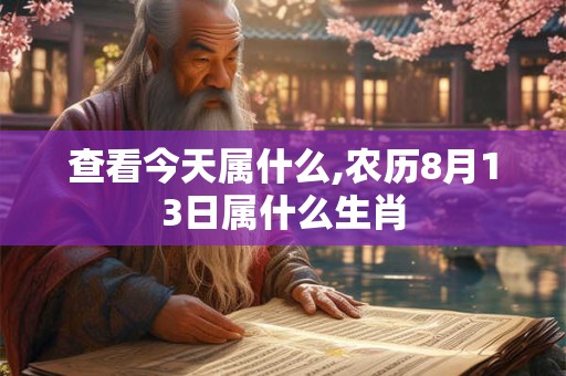 查看今天属什么,农历8月13日属什么生肖