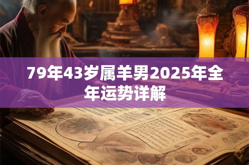 79年43岁属羊男2025年全年运势详解