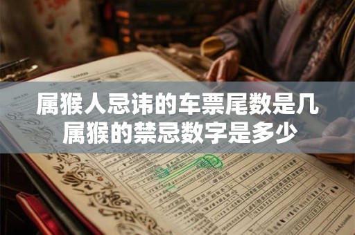 属猴人忌讳的车票尾数是几 属猴的禁忌数字是多少