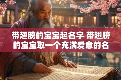 带翅膀的宝宝起名字 带翅膀的宝宝取一个充满爱意的名字