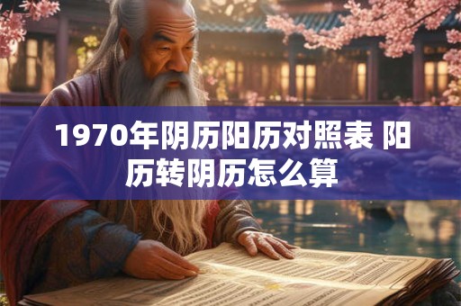 1970年阴历阳历对照表 阳历转阴历怎么算