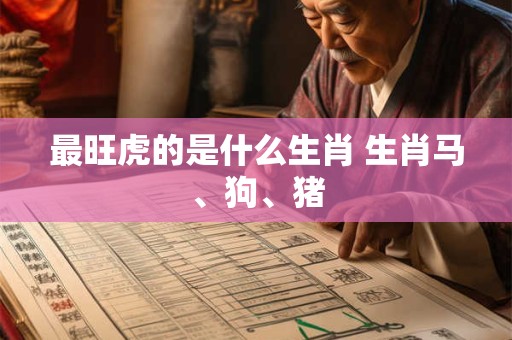 最旺虎的是什么生肖 生肖马、狗、猪