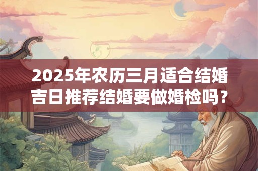 2026年农历三月适合结婚吉日推荐结婚要做婚检吗？