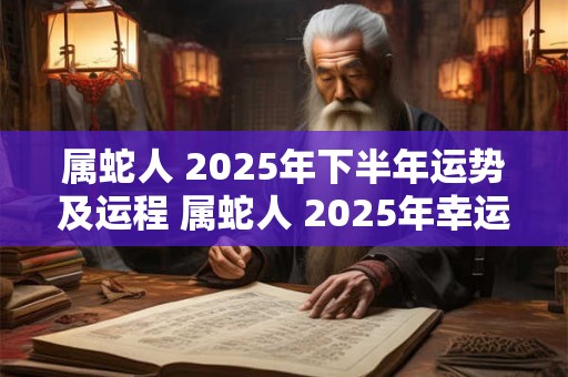 属蛇人 2025年下半年运势及运程 属蛇人 2025年幸运数字