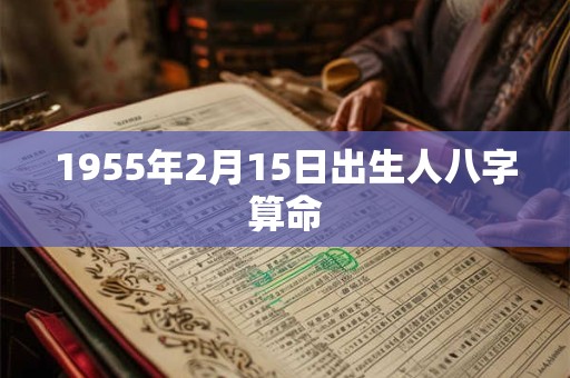 1955年2月15日出生人八字算命