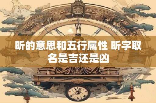 昕的意思和五行属性 昕字取名是吉还是凶