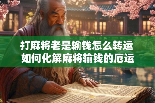 打麻将老是输钱怎么转运 如何化解麻将输钱的厄运
