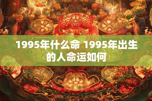 1995年什么命 1995年出生的人命运如何