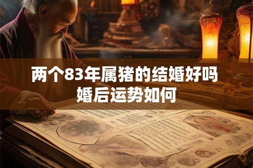 两个83年属猪的结婚好吗 婚后运势如何
