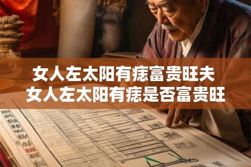 女人左太阳有痣富贵旺夫 女人左太阳有痣是否富贵旺夫