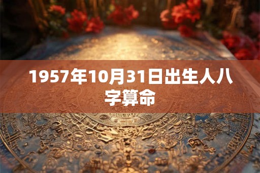 1957年10月31日出生人八字算命