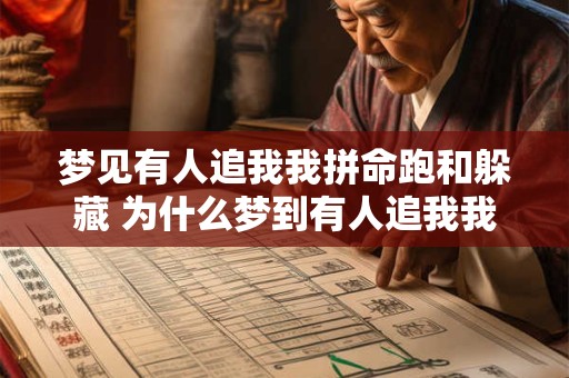 梦见有人追我我拼命跑和躲藏 为什么梦到有人追我我不敢面对
