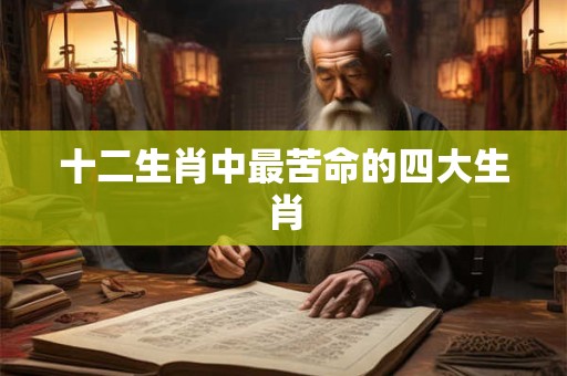 十二生肖中最苦命的四大生肖