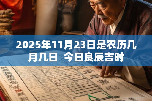 2025年11月23日是农历几月几日  今日良辰吉时
