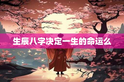 生辰八字决定一生的命运么 生辰八字决定一生的命运么