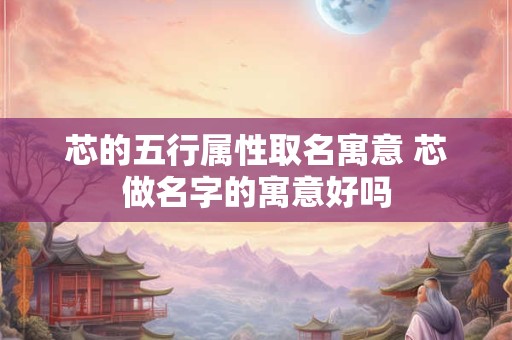 芯的五行属性取名寓意 芯做名字的寓意好吗